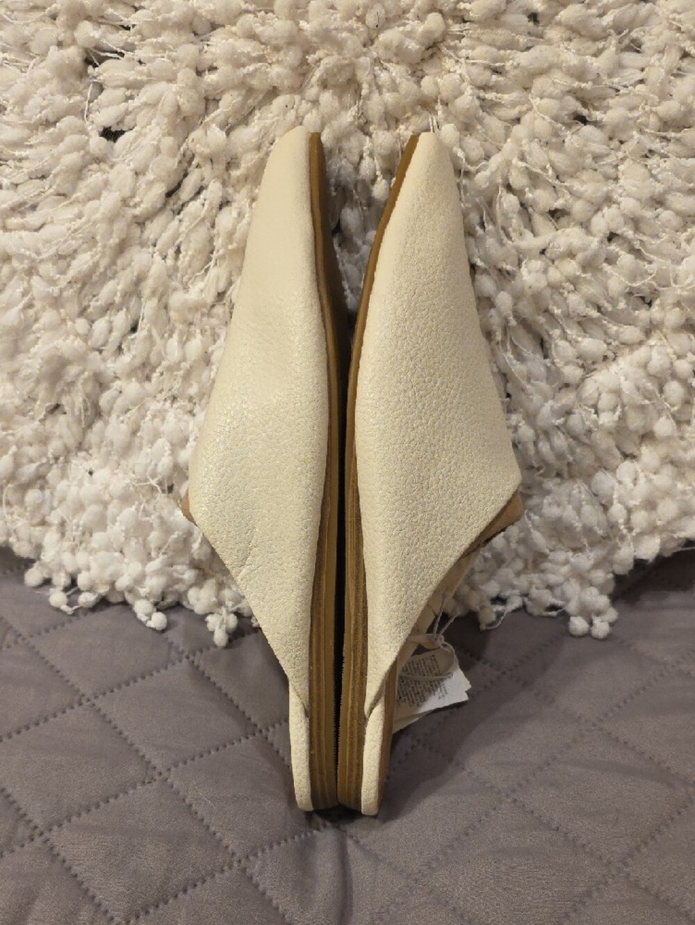 Old Navy Cream Faux Leather Slip-On Pointed Mules - Picture 8 of 16